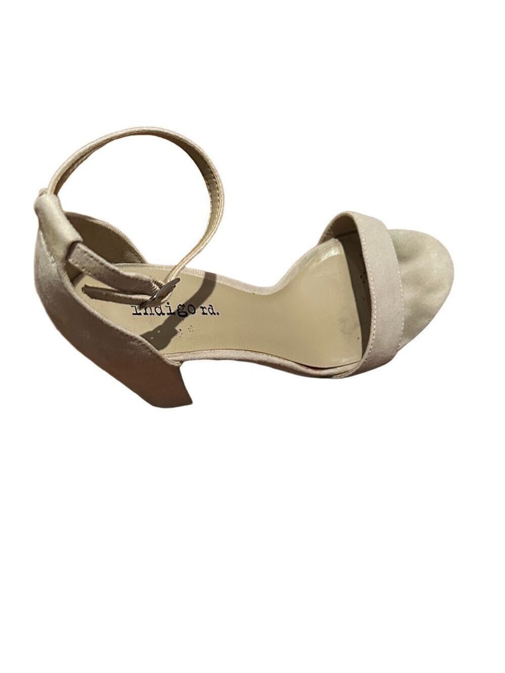 Indigo Women's Beige Heeled Sandals 6M